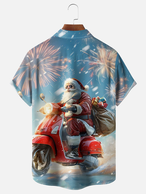 Men's Christmas Funny Graphic Short Sleeve Hawaiian Shirt